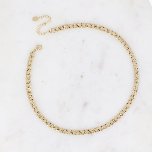 Unisex necklace - curb chain 37+5CM