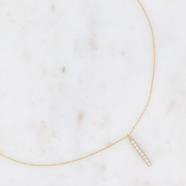 Collier - barre et oxydes de zirconium