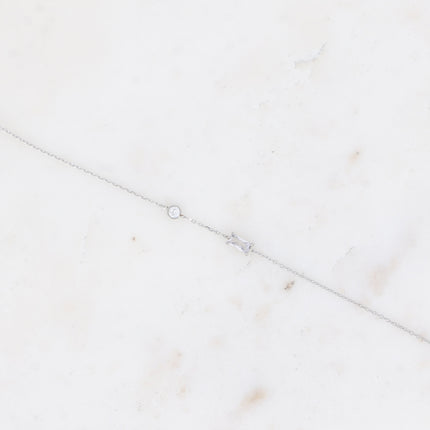 Bracelet - cristal rectangulaire et oxyde de zirconium
