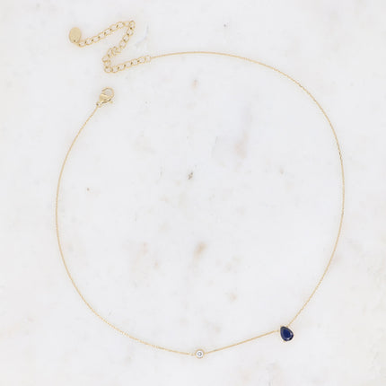 Collier - cristal goutte et oxyde de zirconium