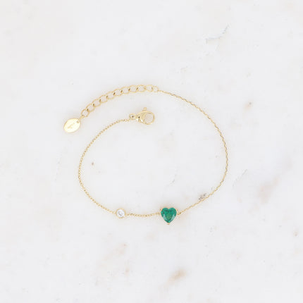 Bracelet - cristal coeur et oxyde de zirconium