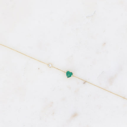 Bracelet - cristal coeur et oxyde de zirconium