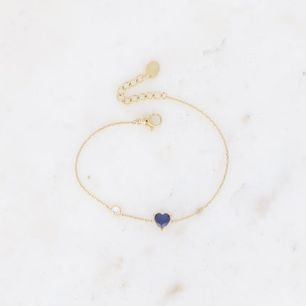 Bracelet - cristal coeur et oxyde de zirconium