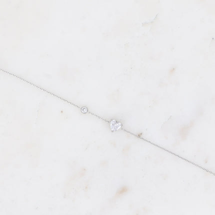 Bracelet - cristal coeur et oxyde de zirconium
