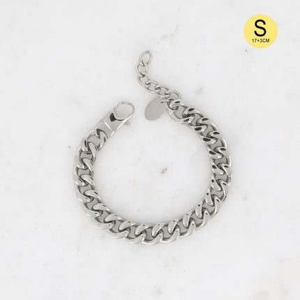 Bracelet Kaja S - UNISEX - maille gourmette 17+3CM
