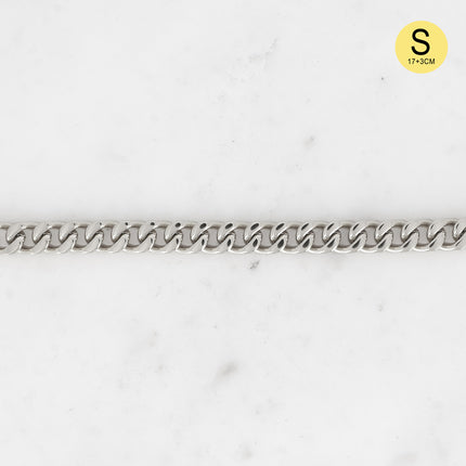 Bracelet Kaja S - UNISEX - maille gourmette 17+3CM