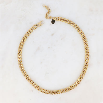 Collier UNISEX Kaja - maille gourmette 48+7CM