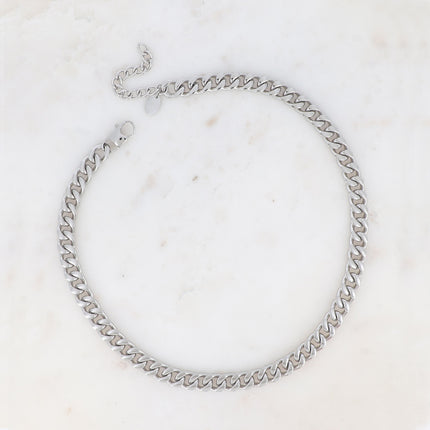 Collier UNISEX Kaja - maille gourmette 48+7CM