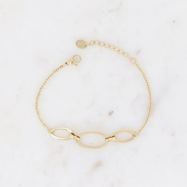 Laurie Bracelet - 3 oval rings
