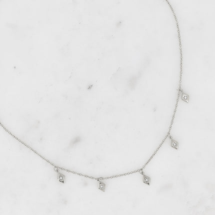 Collier Sakina - 5 losanges, étoile et oxyde de zirconium