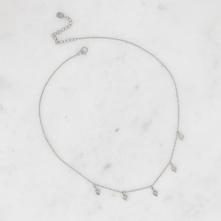 Collier Sakina - 5 losanges, étoile et oxyde de zirconium
