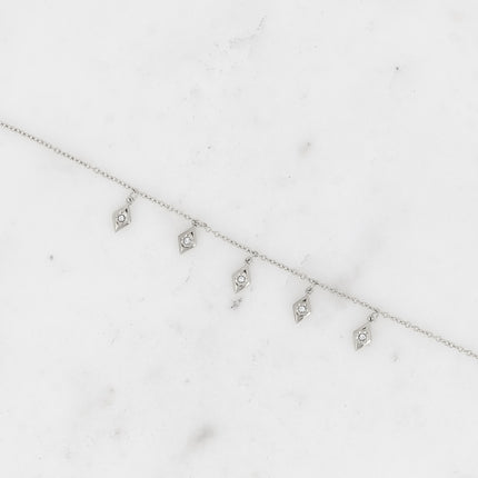 Bracelet Sakina - 5 losanges, étoile et oxyde de zirconium