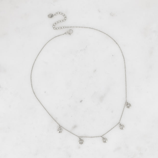 Collier Dima - 5 pampilles rondes, étoile et oxyde de zirconium