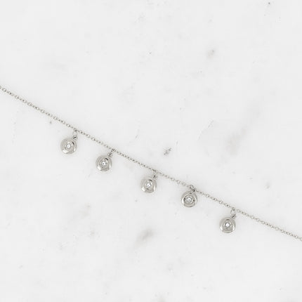 Bracelet Dima - 5 pampilles rondes, étoile et oxyde de zirconium