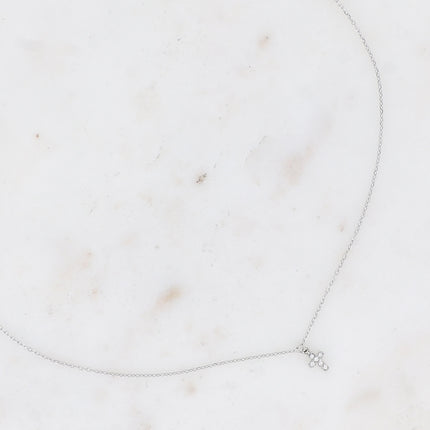 Collier - mini croix avec oxydes de zirconium