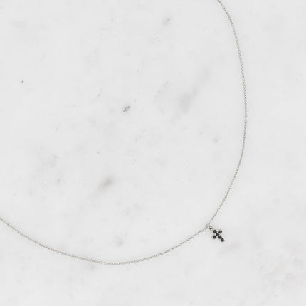 Collier - mini croix avec oxydes de zirconium