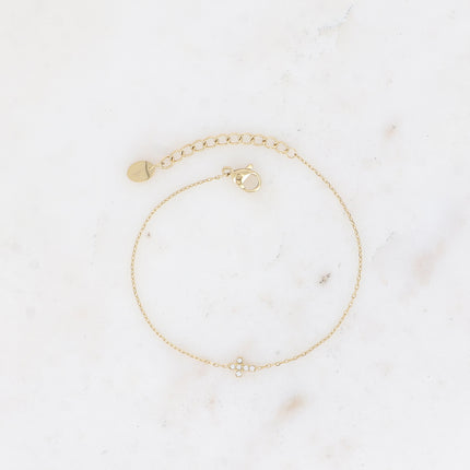 Bracelet - mini croix avec oxydes de zirconium