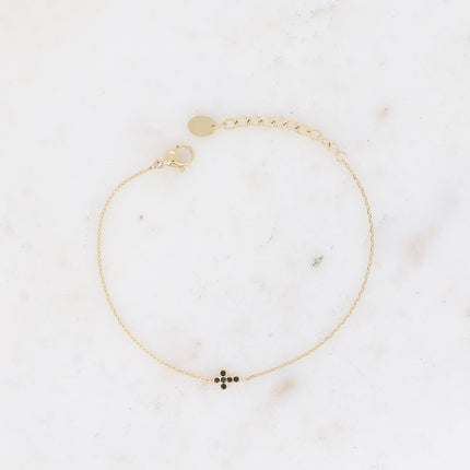 Bracelet - mini croix avec oxydes de zirconium