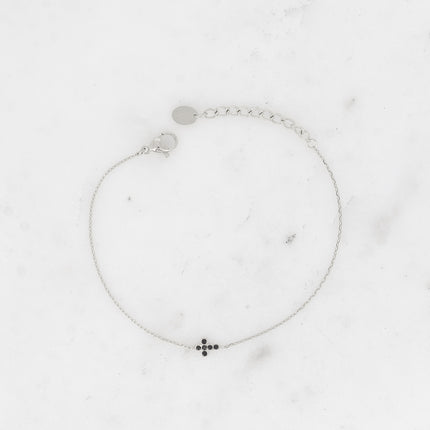 Bracelet - mini croix avec oxydes de zirconium