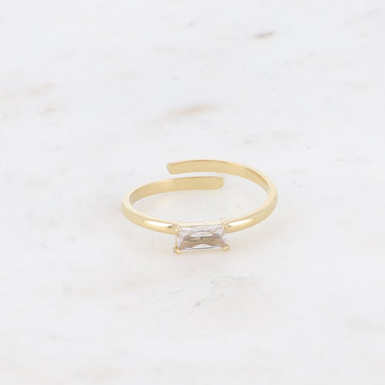 Bague - cristal rectangulaire