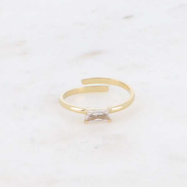 Bague - cristal rectangulaire