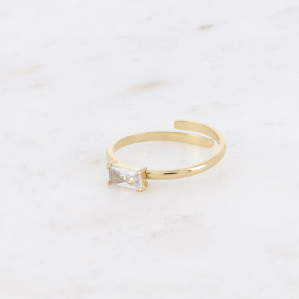 Bague - cristal rectangulaire