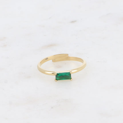 Bague - cristal rectangulaire