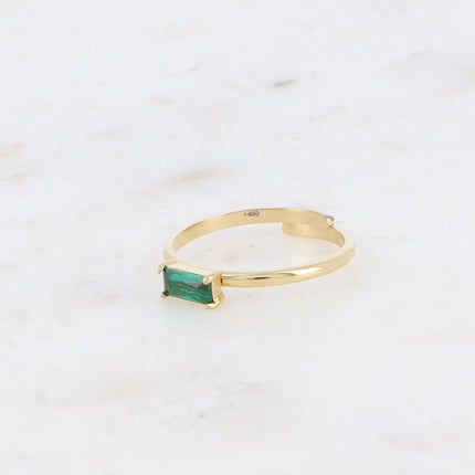 Bague - cristal rectangulaire