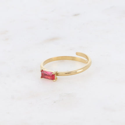 Bague - cristal rectangulaire