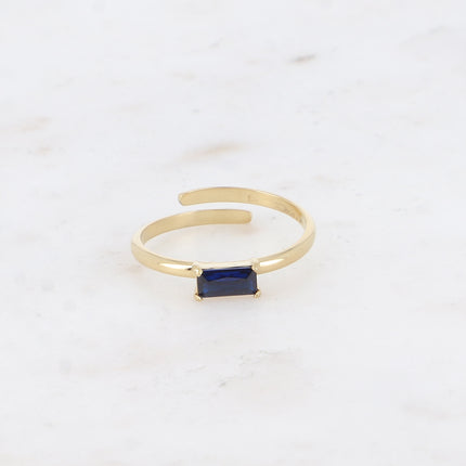 Bague - cristal rectangulaire