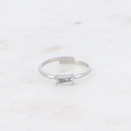 Bague - cristal rectangulaire