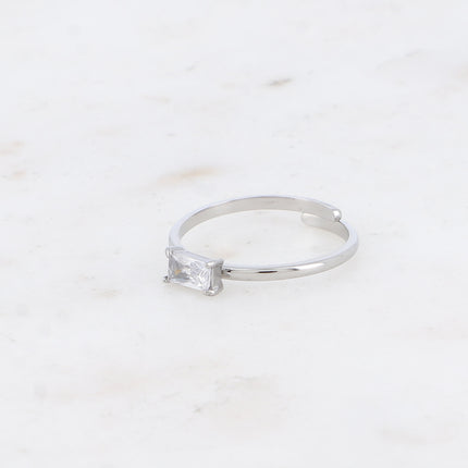 Bague - cristal rectangulaire