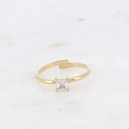 Bague - cristal carré