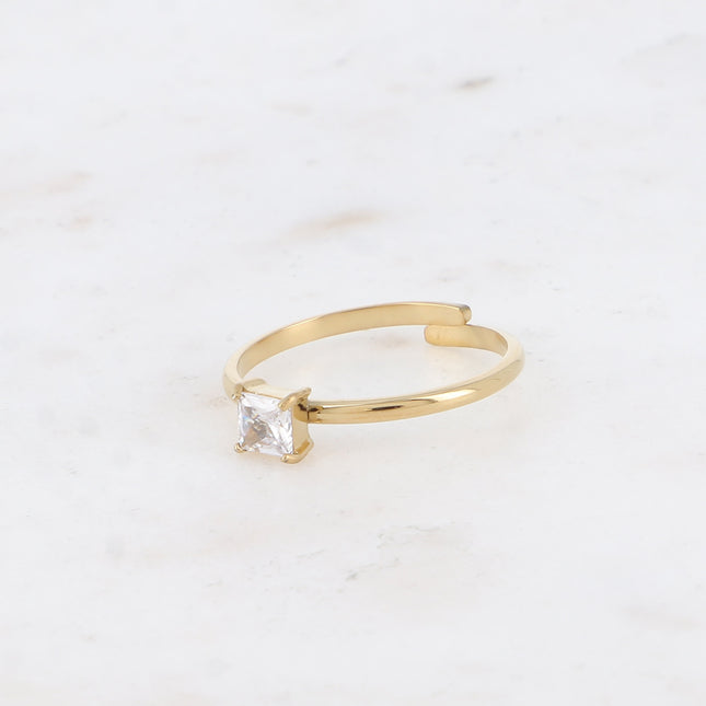 Bague - cristal carré