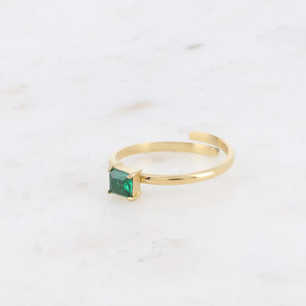 Bague - cristal carré