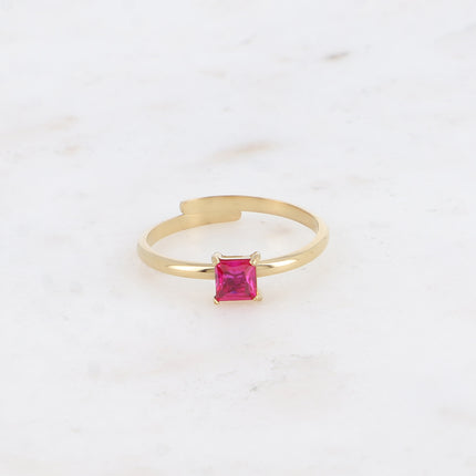 Bague - cristal carré