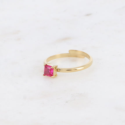 Bague - cristal carré