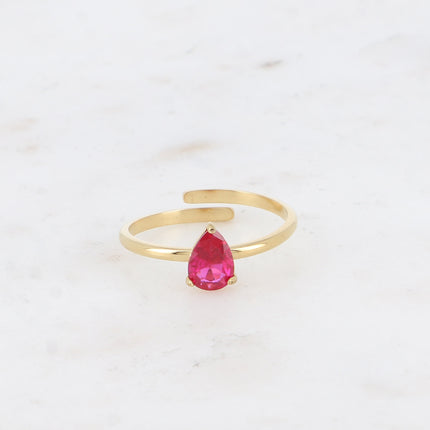 Bague - cristal goutte