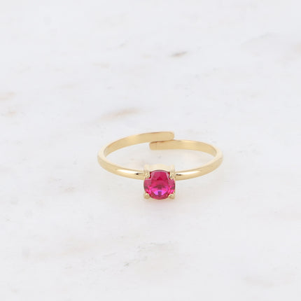 Bague - cristal rond