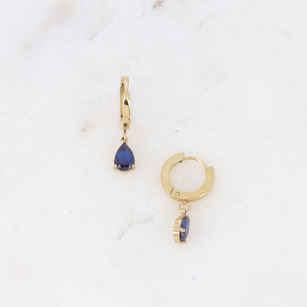 Creole earrings - crystal drop