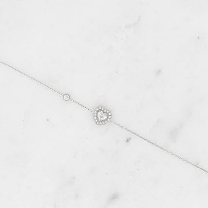 Bracelet - coeur cristal et oxydes de zirconium