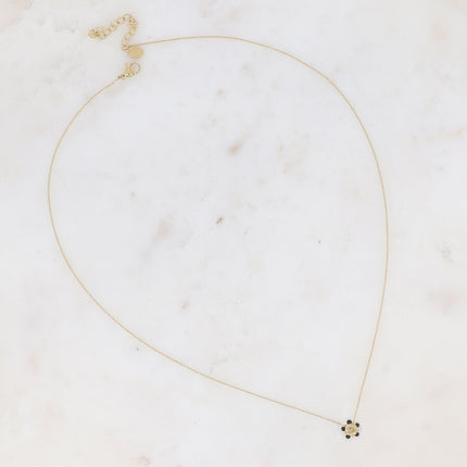 Collier - mini pendentif rondelle et pierres naturelles