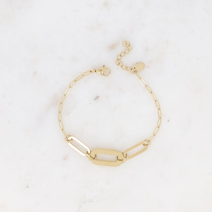 Bracelet - 3 maillons ovales