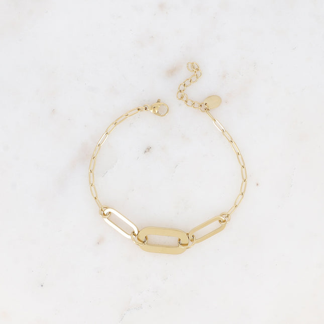 Bracelet - 3 maillons ovales