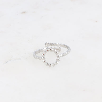 Bague - rond effet perlé