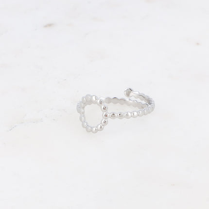 Bague - rond effet perlé