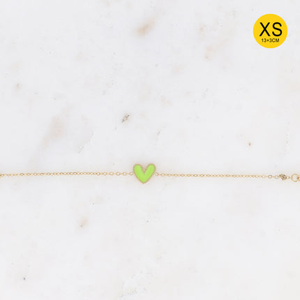 Bracelet Yesenia XS - coeur émaillé