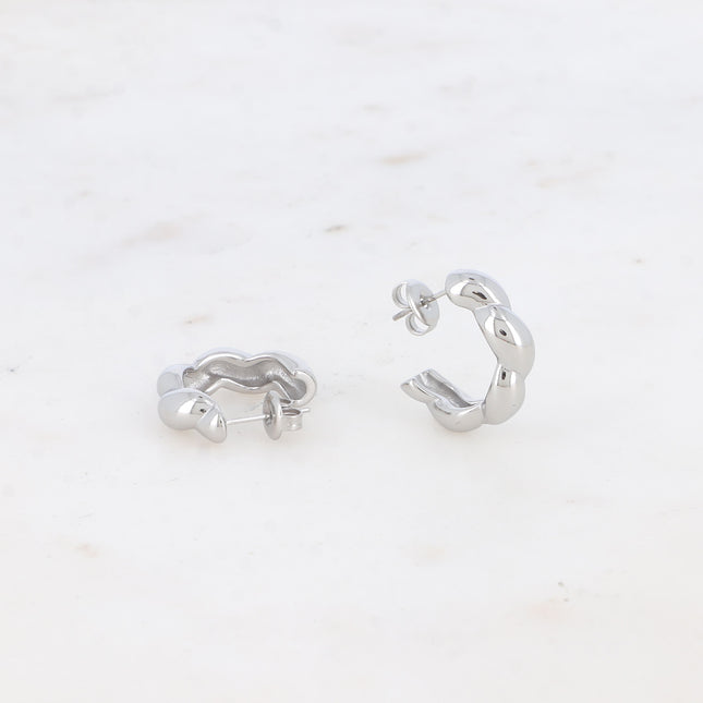 Creole earrings - twisted effect