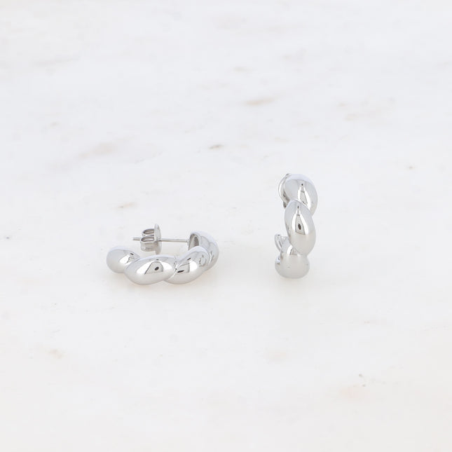 Creole earrings - twisted effect