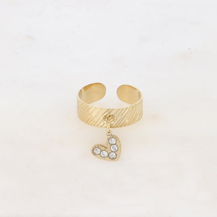 Bague Yesenia - coeur et oxydes de zirconium